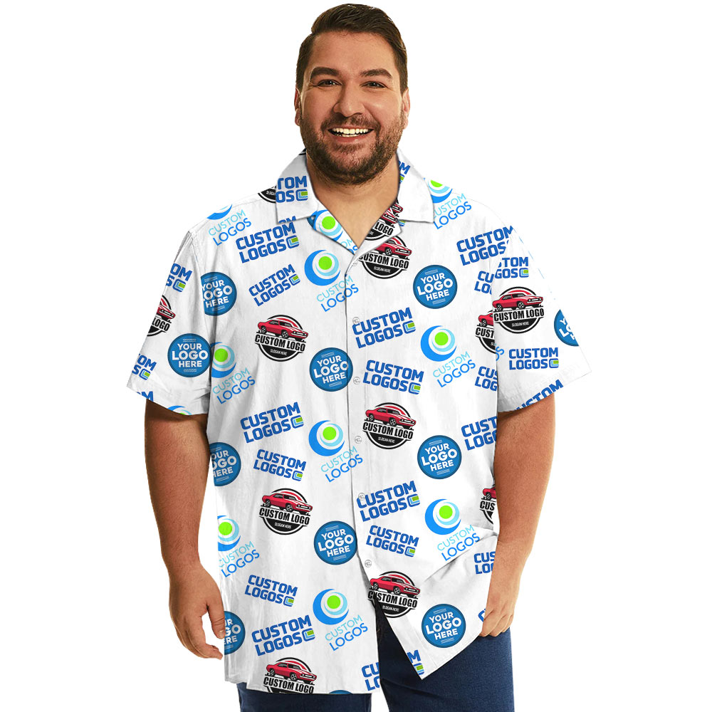 Custom Multiples Logo Hawaiian Shirt - variant image 1