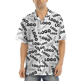 Fully Custom Company Logo Hawaiian Shirt