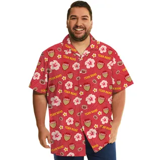 Custom Logo And Team Name Football Hawaiian Shirt