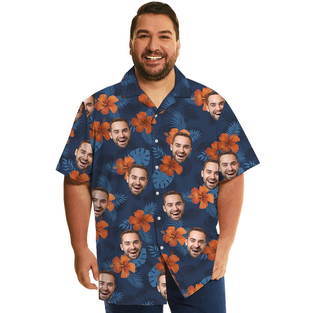 Custom Tropical Hibiscus Shirt With Multiple Faces - variant image 1