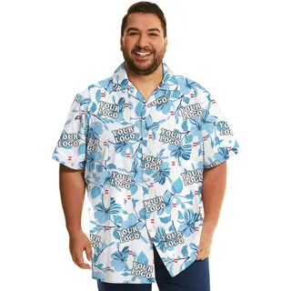 Custom Logo Bowling Team Hawaiian Shirt Hibiscus
