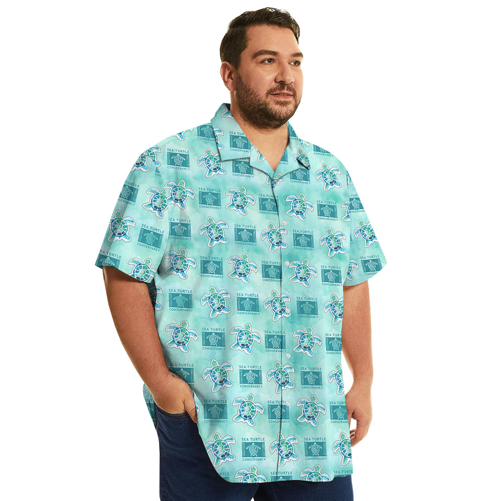 Sea Turtle Custom Logo Hawaiian Shirt With Preview
