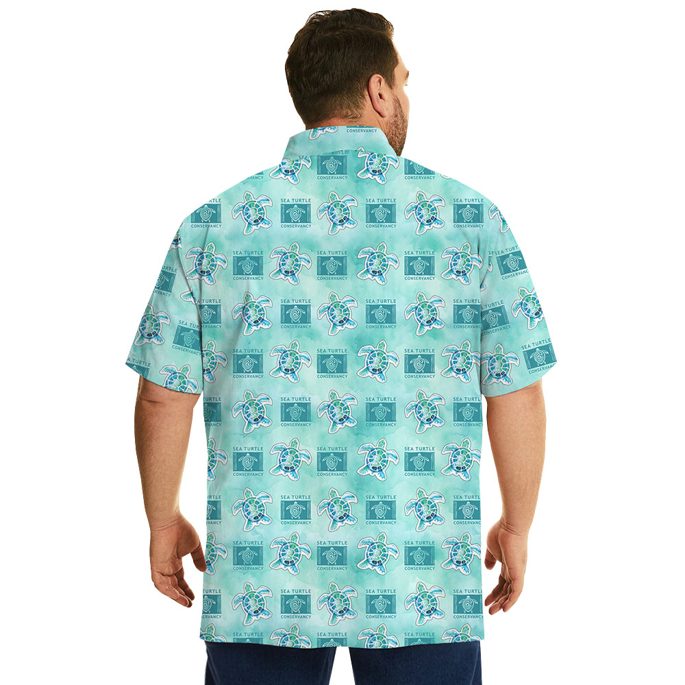 Sea Turtle Custom Logo Hawaiian Shirt With Preview
