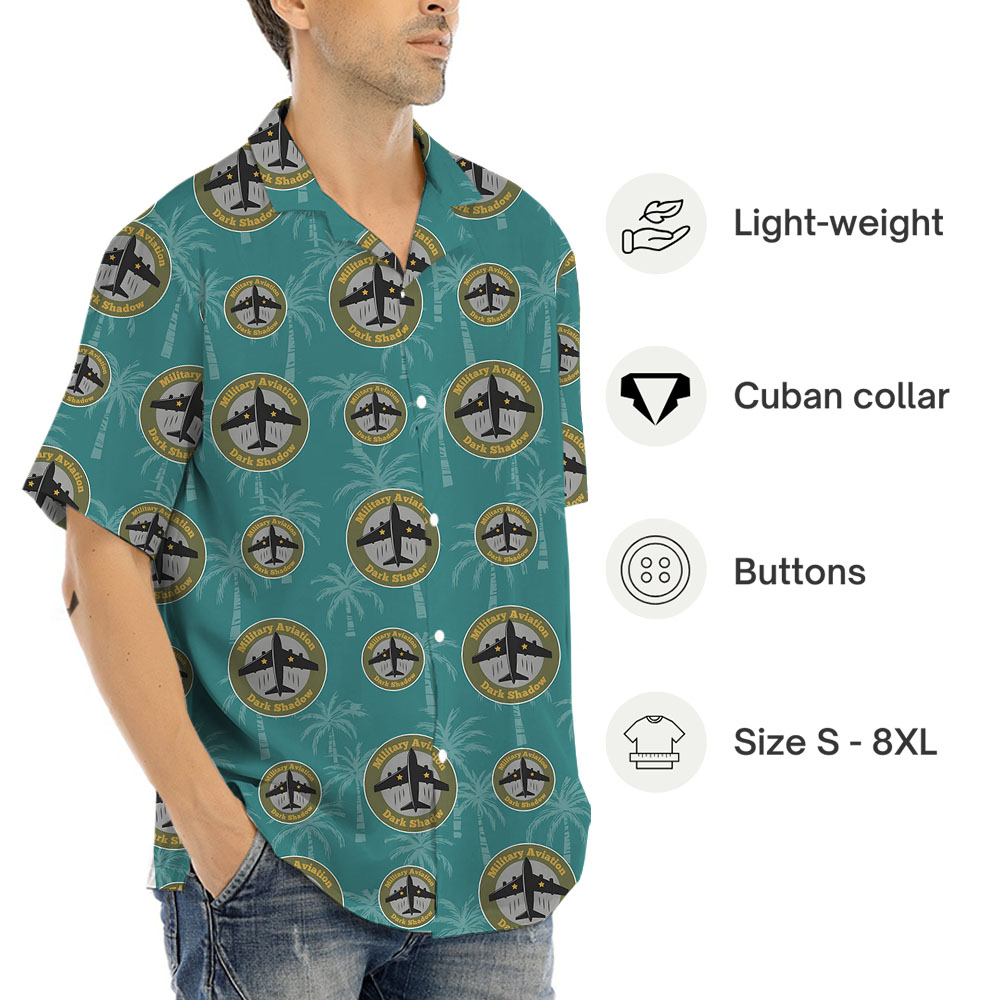 Custom Logo Military Hawaiian Shirt With Preview