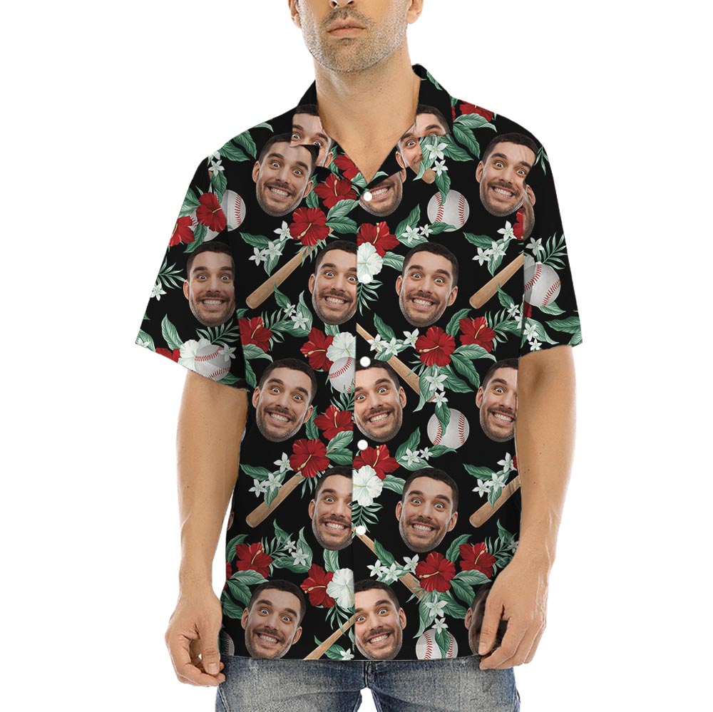 Custom Baseball Player Tropical Shirt Plus Size