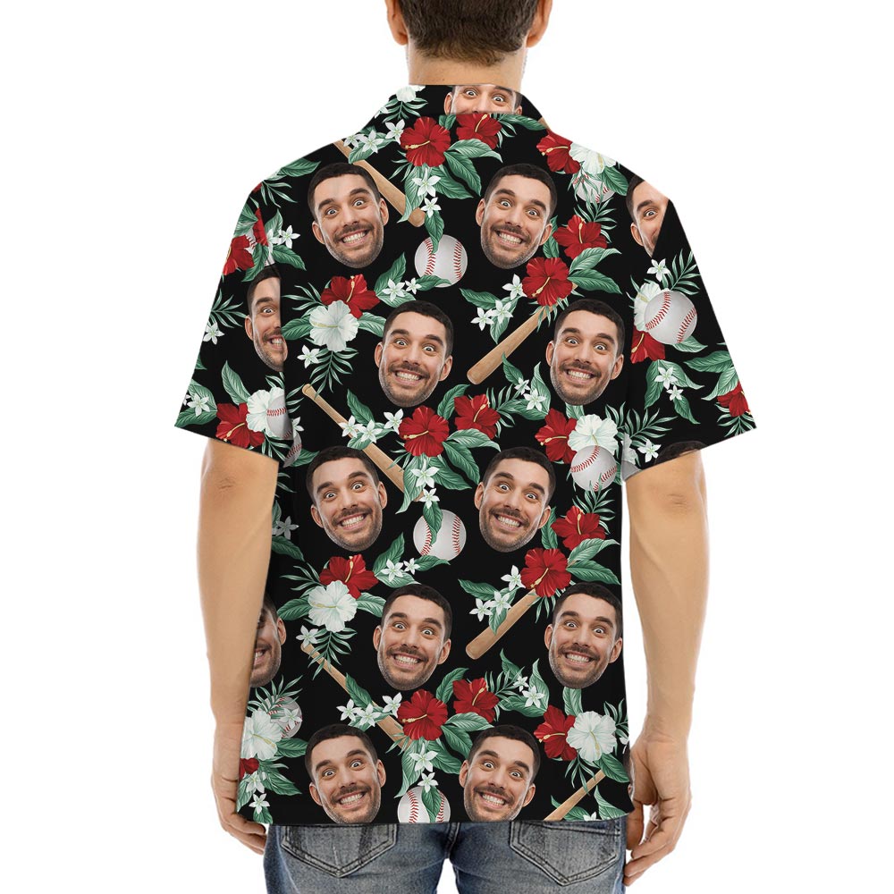 Custom Baseball Player Tropical Shirt Plus Size