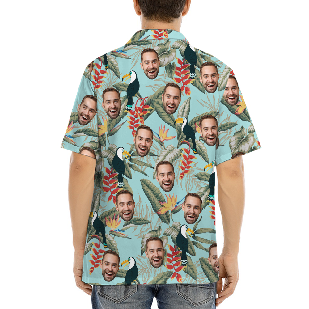 Custom 1-4 Faces Tropical Toucan Hawaiian Shirt