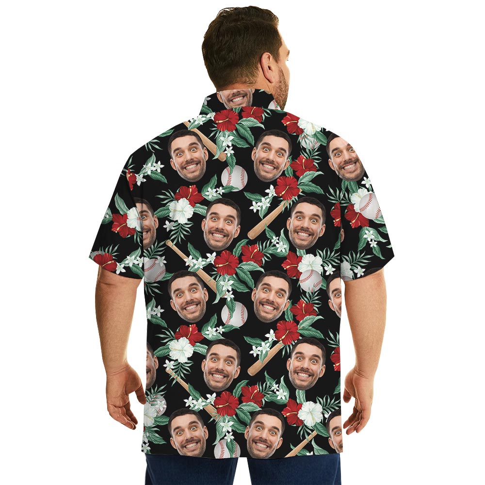 Custom Baseball Player Tropical Shirt Plus Size