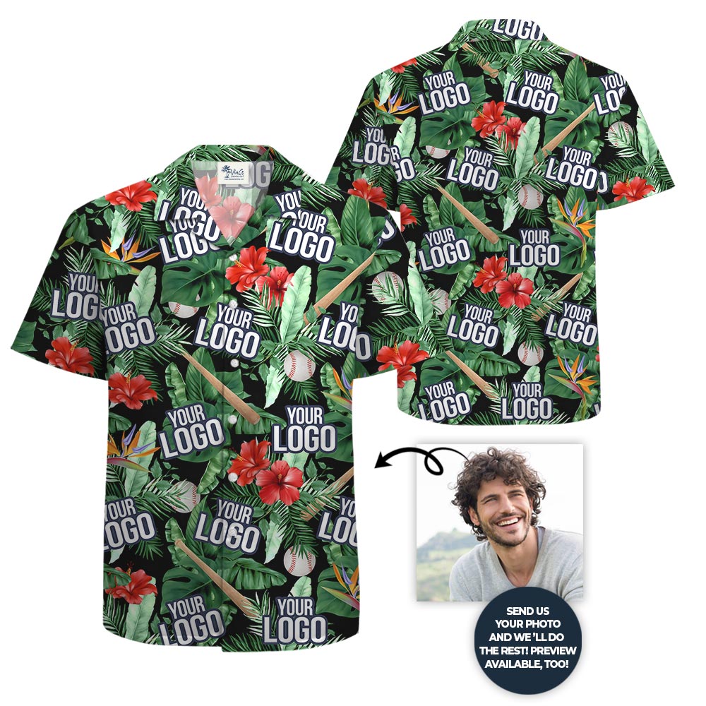 Unique Baseball Tropical Shirt With Team Logo