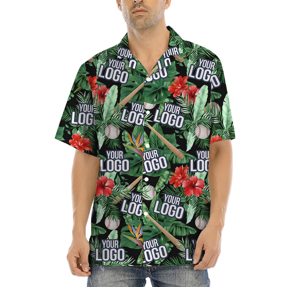 Unique Baseball Tropical Shirt With Team Logo