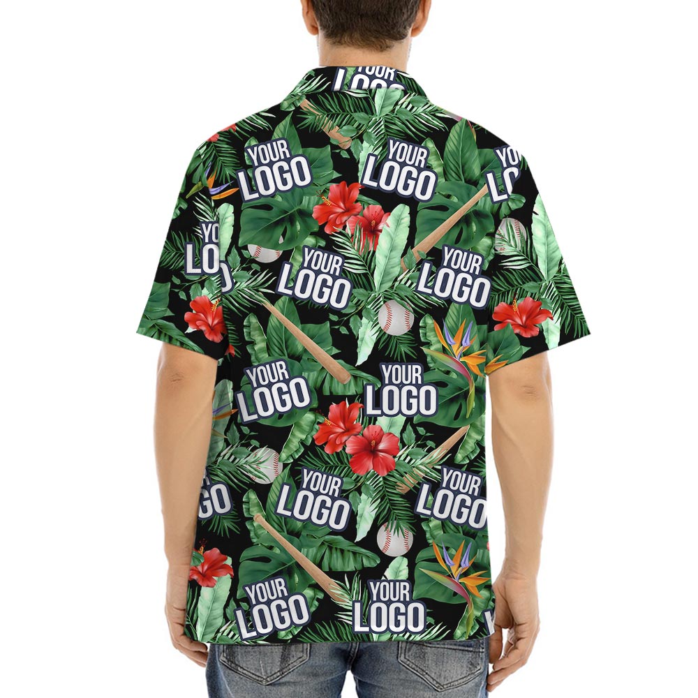 Unique Baseball Tropical Shirt With Team Logo