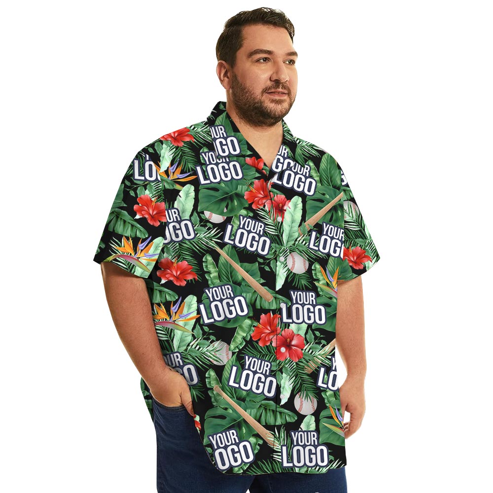 Unique Baseball Tropical Shirt With Team Logo
