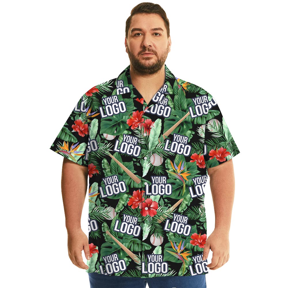 Unique Baseball Tropical Shirt With Team Logo