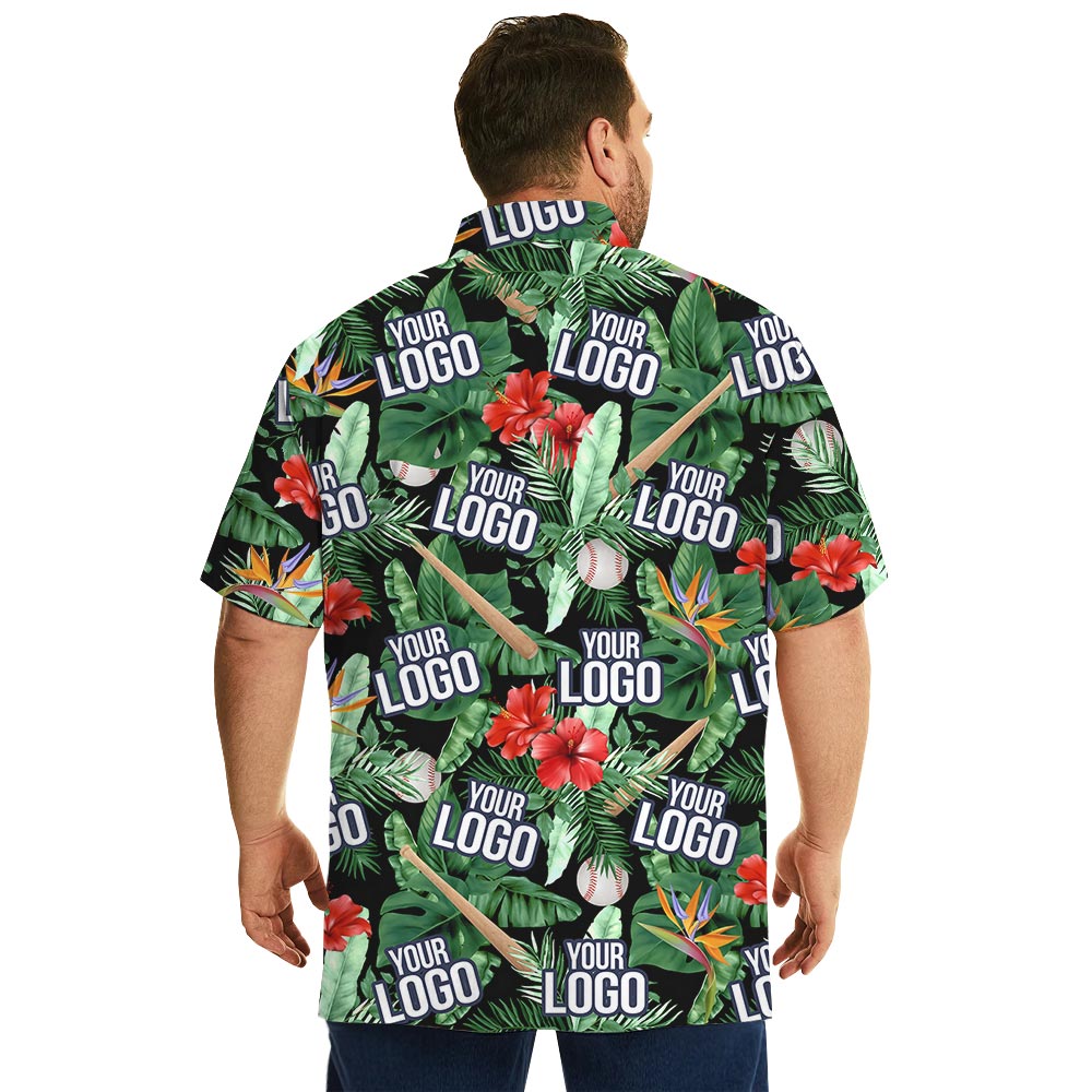 Unique Baseball Tropical Shirt With Team Logo