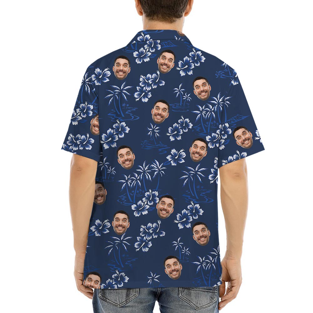Personalized Navy Beach Shirt With Your Photo