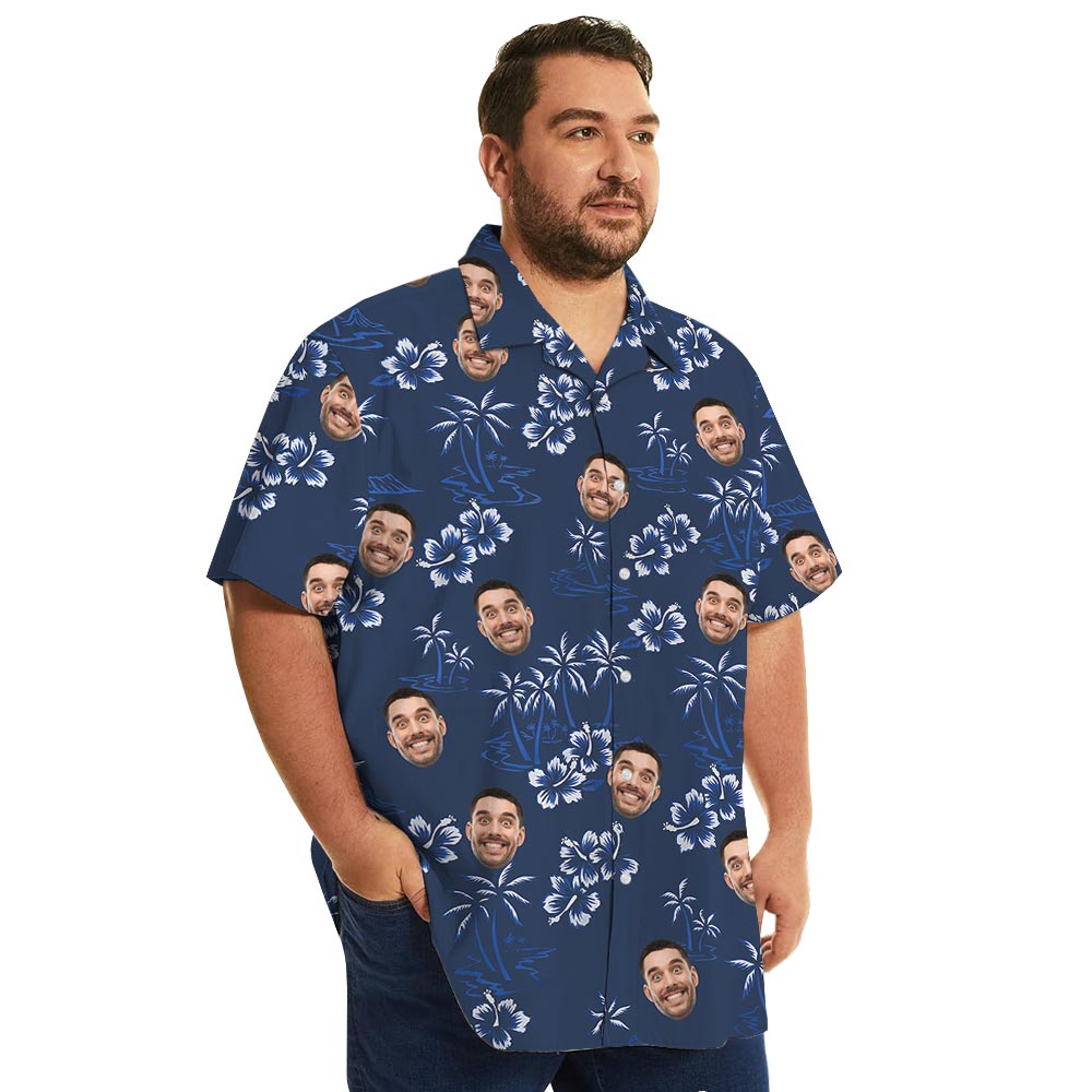 Personalized Navy Beach Shirt With Your Photo