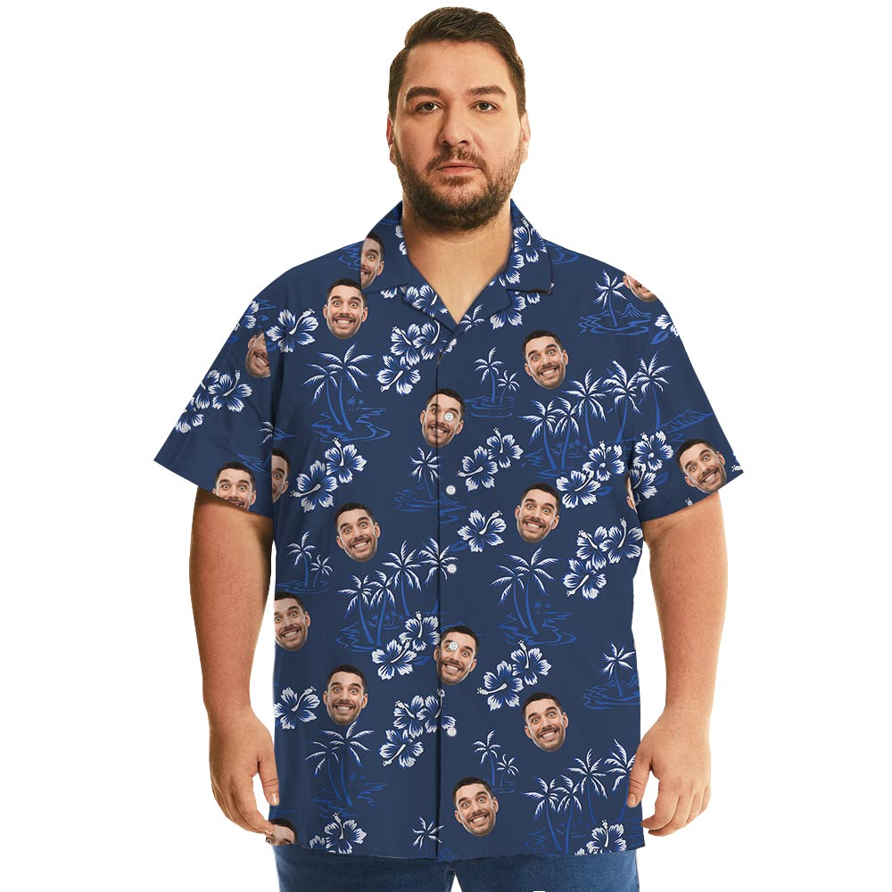 Personalized Navy Beach Shirt With Your Photo