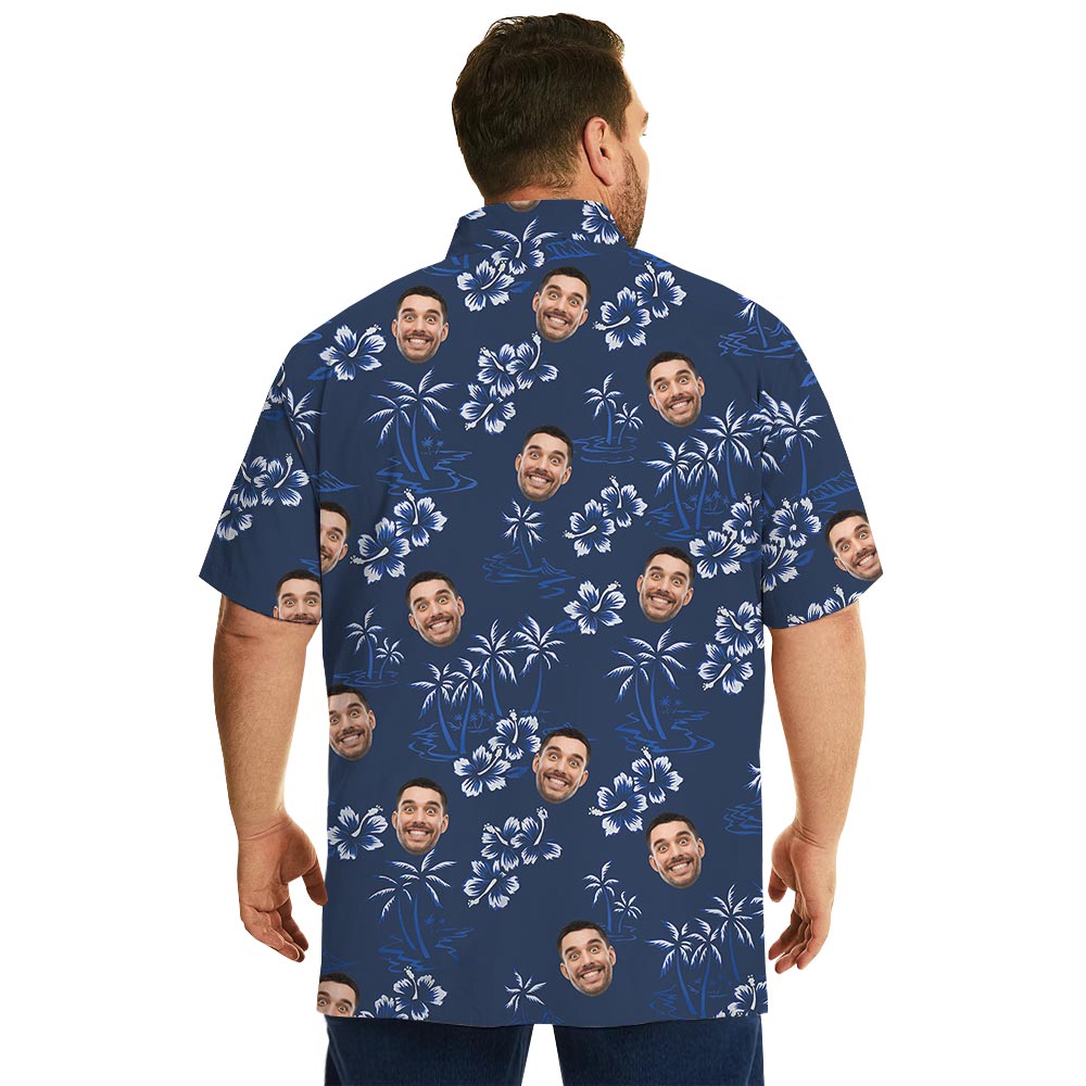 Personalized Navy Beach Shirt With Your Photo