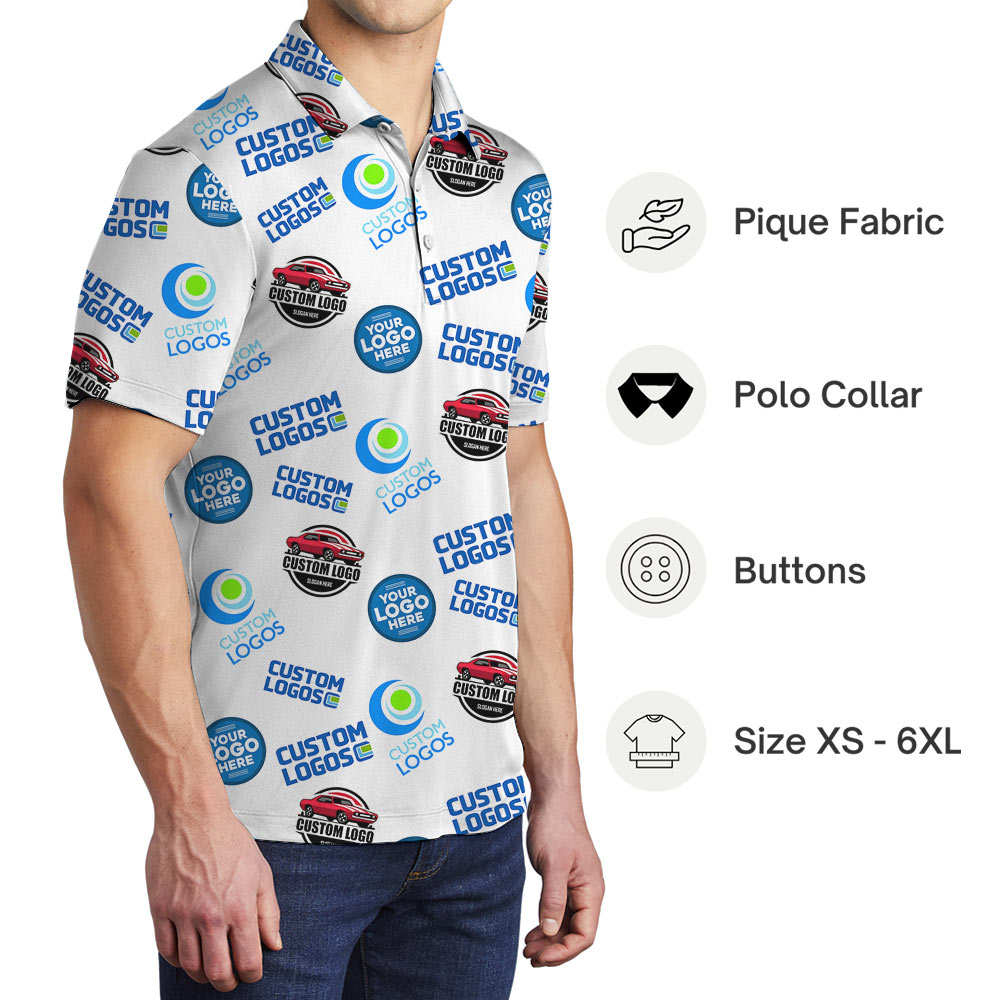 Custom Polo Shirt With Multiple Logos