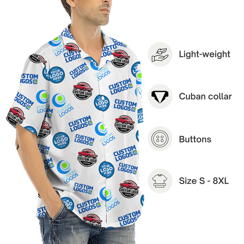 Custom Multiples Logo Hawaiian Shirt