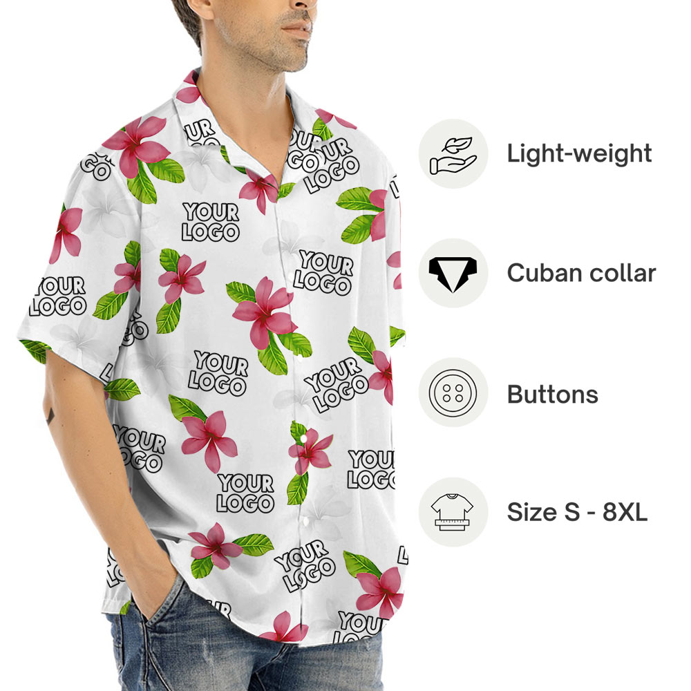 Bulk Custom Company Logo Hawaiian Shirt