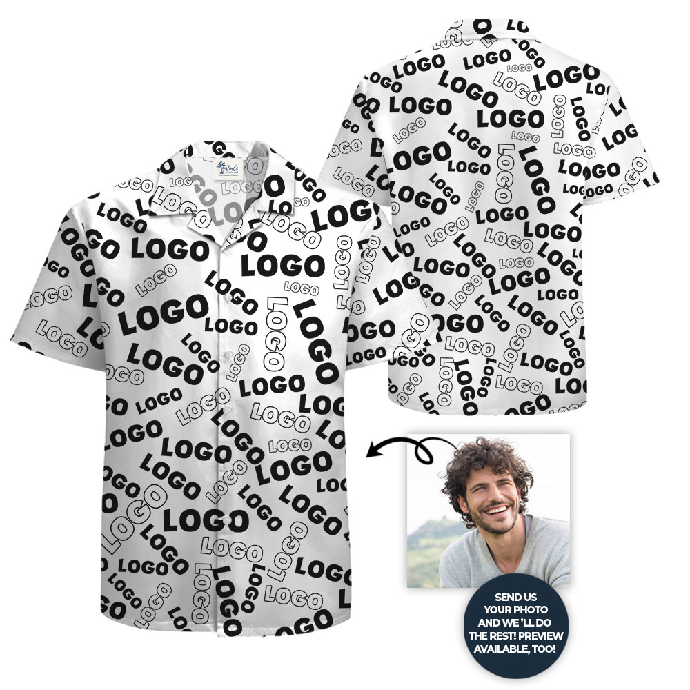 Fully Custom Company Logo Hawaiian Shirt