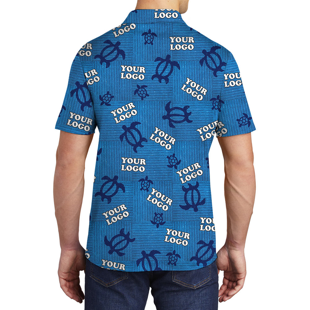 Company Custom Logo Navy Vintage Polo Shirt