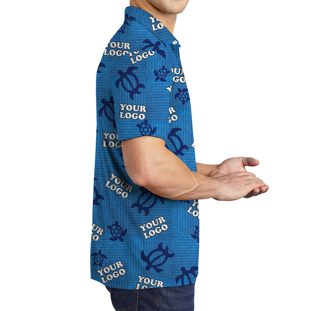 Company Custom Logo Navy Vintage Polo Shirt