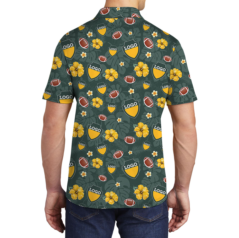 Custom Football Team Polo Shirt With Preview