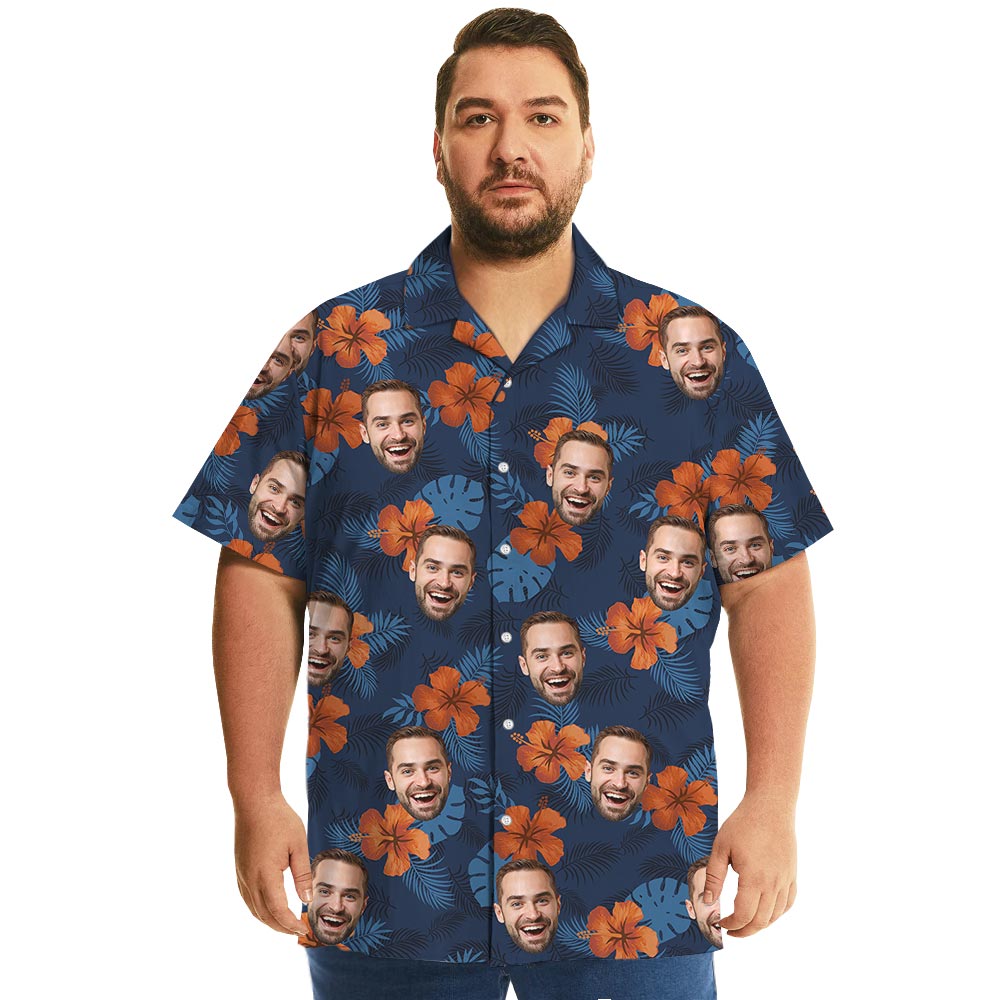 Custom Tropical Hibiscus Shirt With Multiple Faces