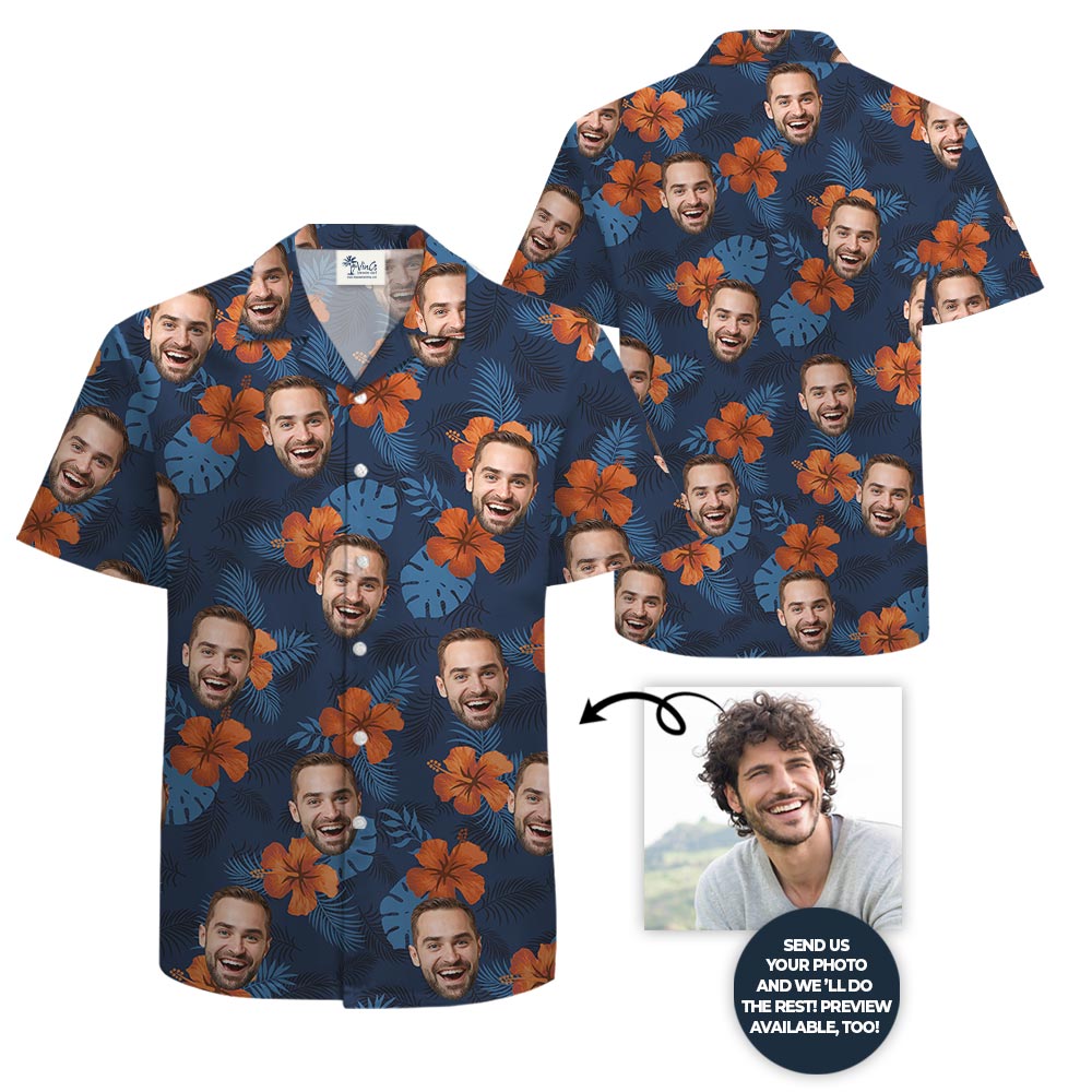 Custom Tropical Hibiscus Shirt With Multiple Faces