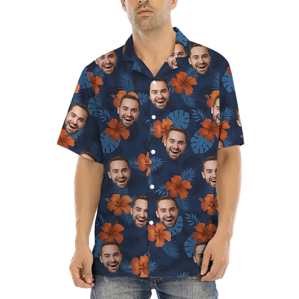 Custom Tropical Hibiscus Shirt With Multiple Faces