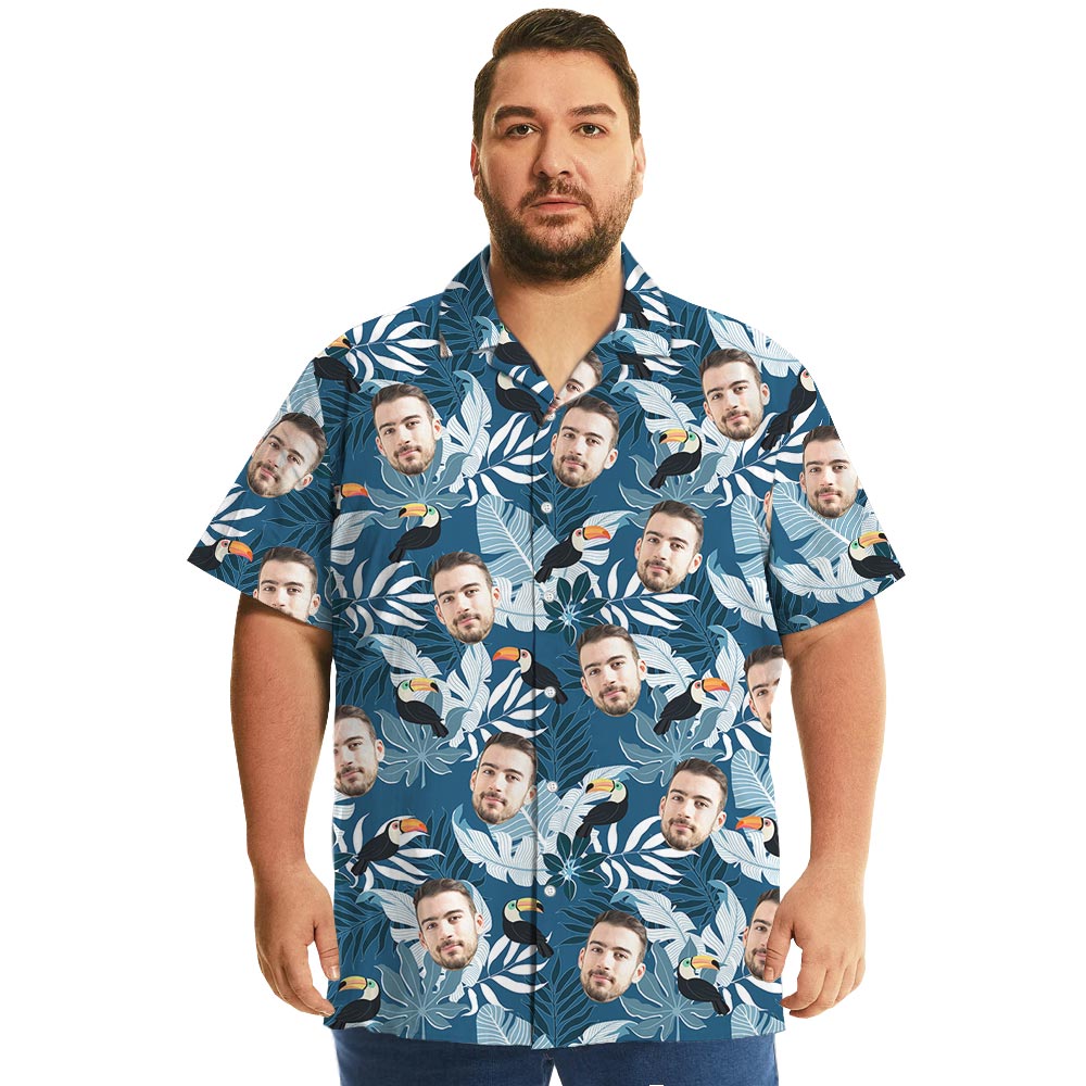 Tropical Toucan Preview Custom Hawaiian Shirt With Face