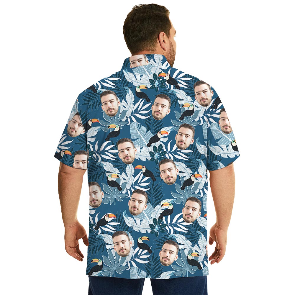 Tropical Toucan Preview Custom Hawaiian Shirt With Face