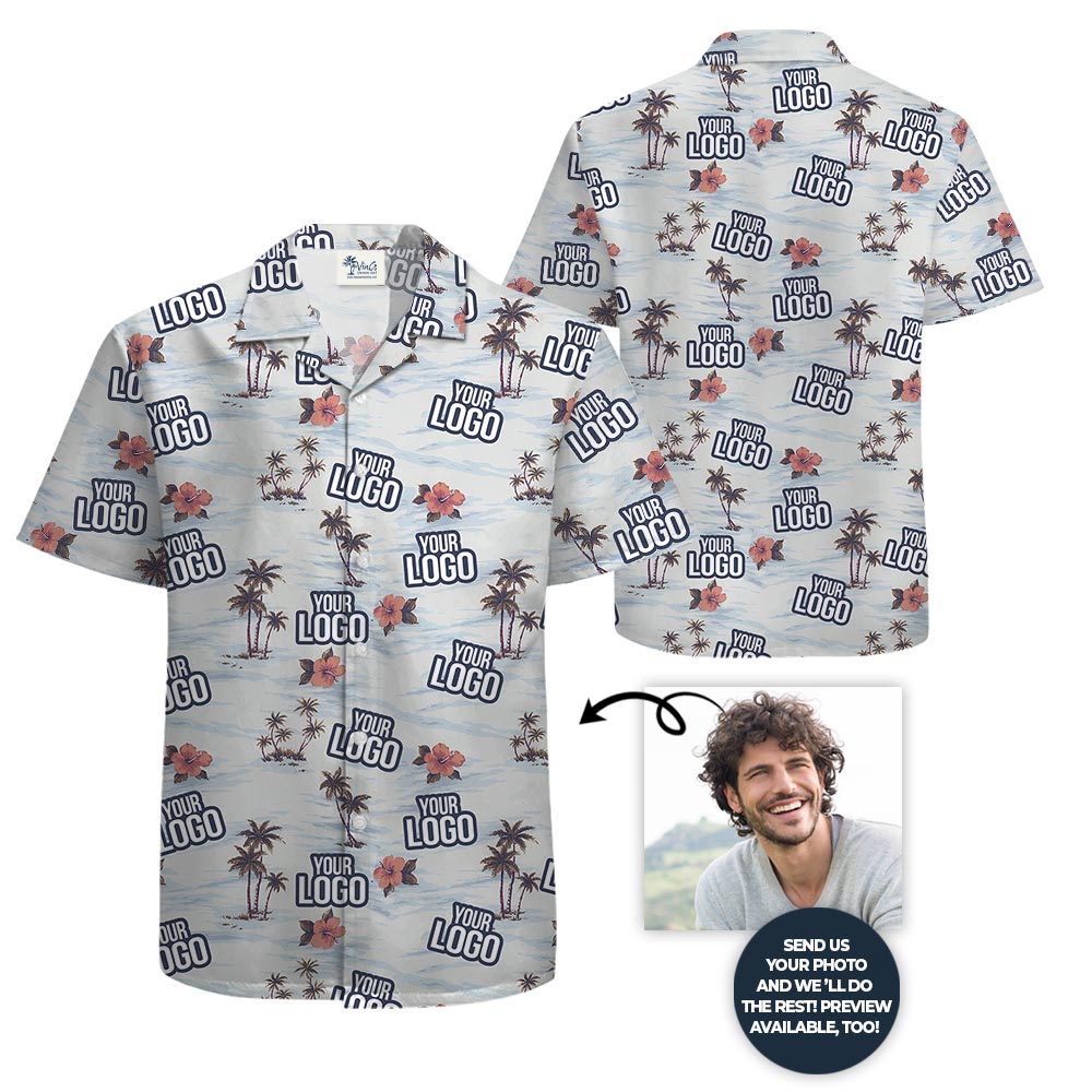 Beach Theme Bulk Hawaiian Shirts Custom Logo With Preview