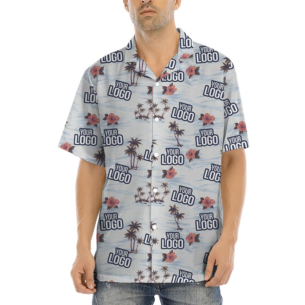 Beach Theme Bulk Hawaiian Shirts Custom Logo With Preview