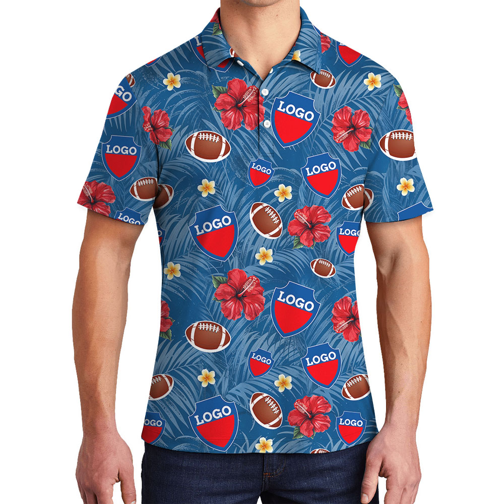 American Football Fan Collared Shirt With Team Logo - variant image 1