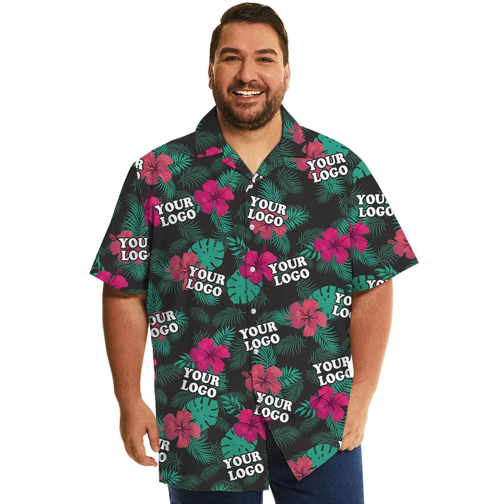Hibiscus Tropical Plus Size Hawaii Shirt With Team Logo - variant image 1