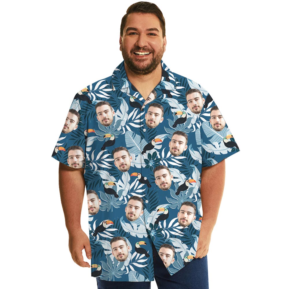 Personalized Oversized Hawaiian Shirt With Your Face - variant image 1