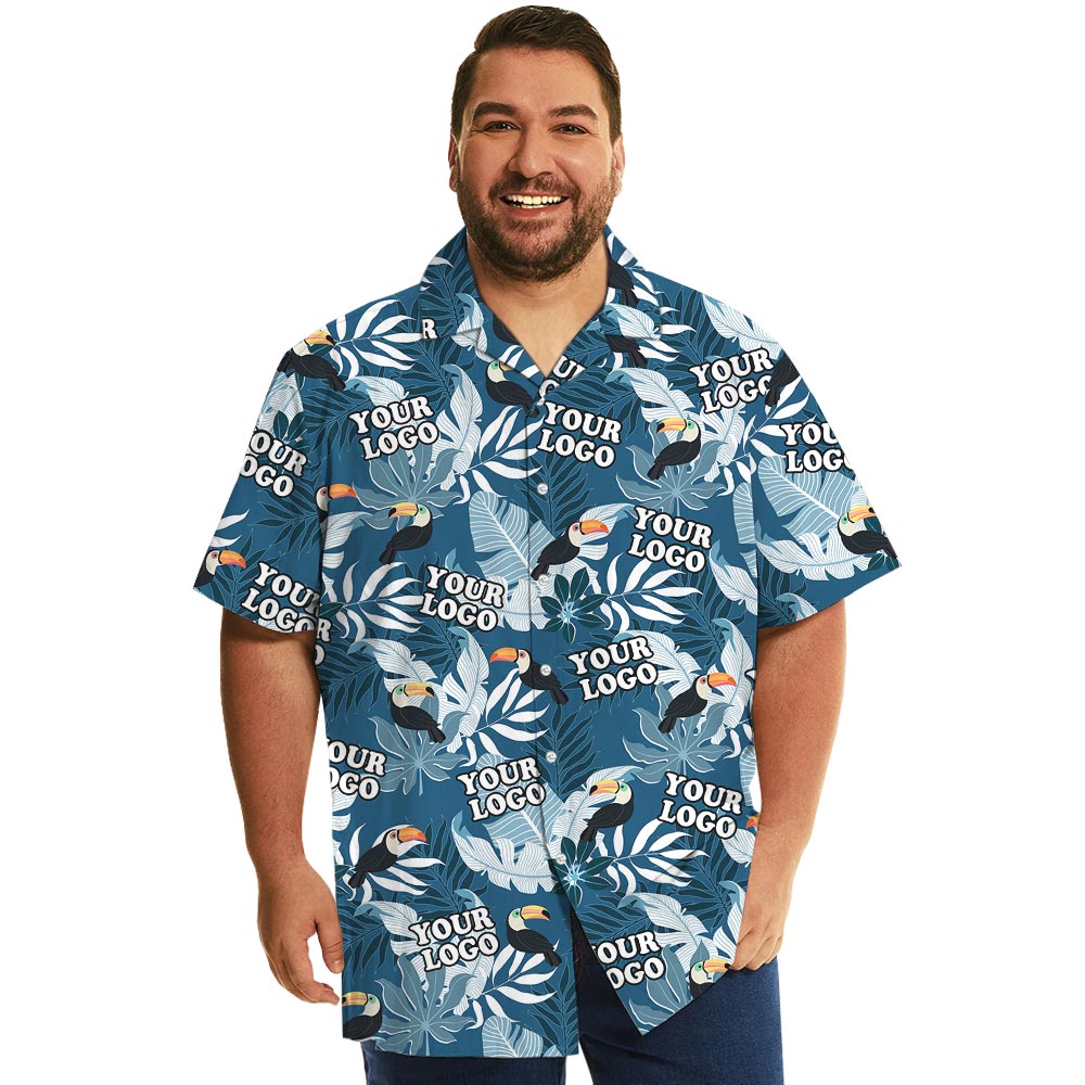Funny Custom Logo Toucan Plus Size Hawaii Shirt - variant image 1