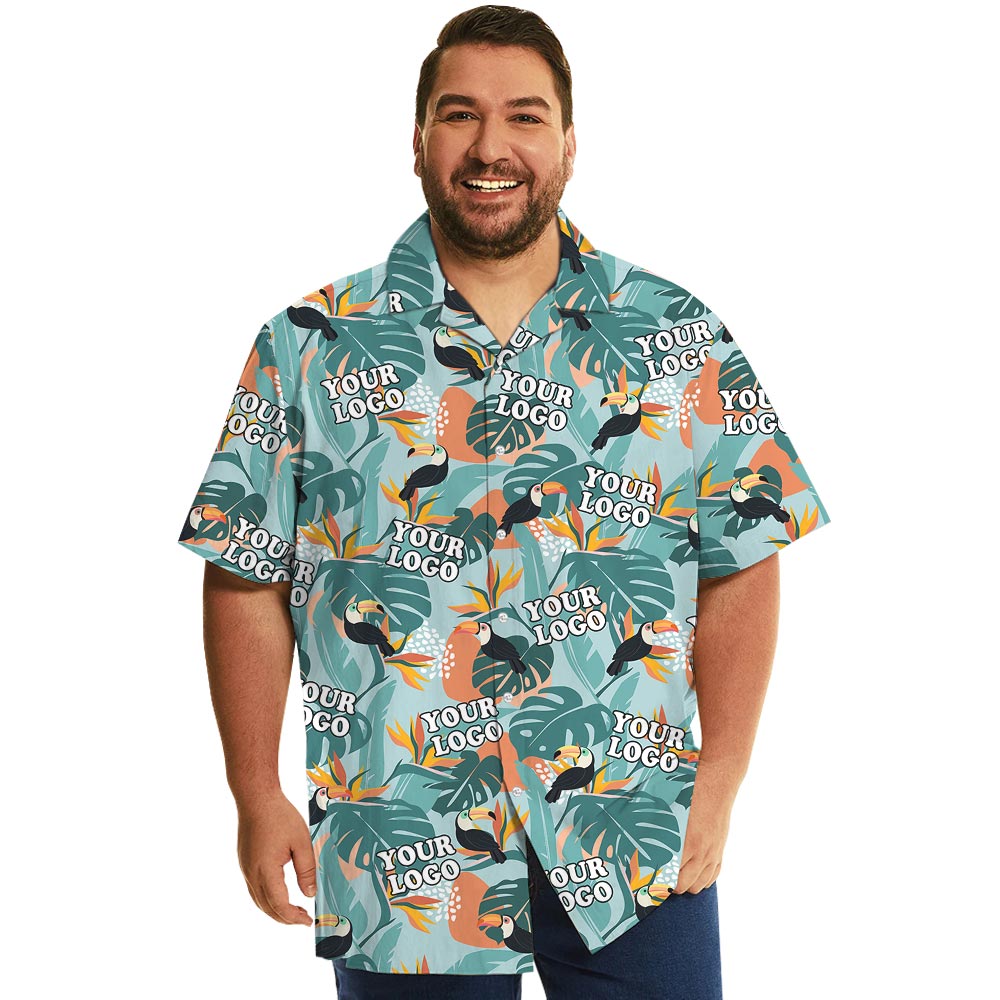 Personalized Plus Size Hawaiian Shirt With Company Logo - variant image 1
