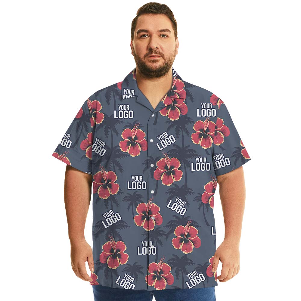Unique Personalized Logo Hawaiian Shirt With Floral Print - variant image 1