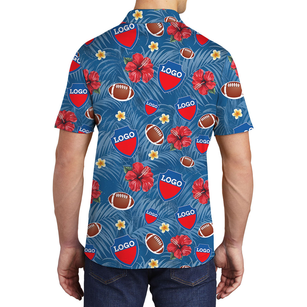 American Football Fan Collared Shirt With Team Logo