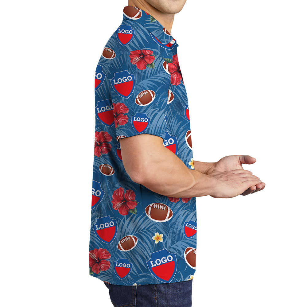 American Football Fan Collared Shirt With Team Logo
