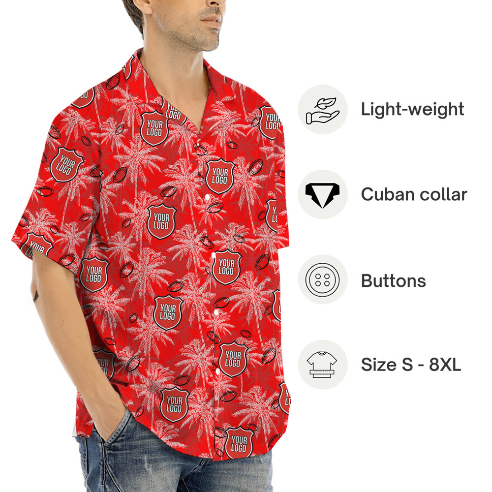 [Custom Color + Logo] Design Your American Football Hawaiian Shirt