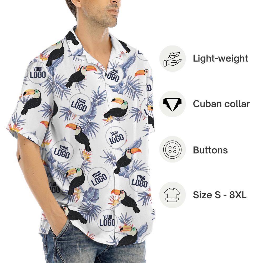 Unique Toucan Tropical Men's Shirt Custom Logo