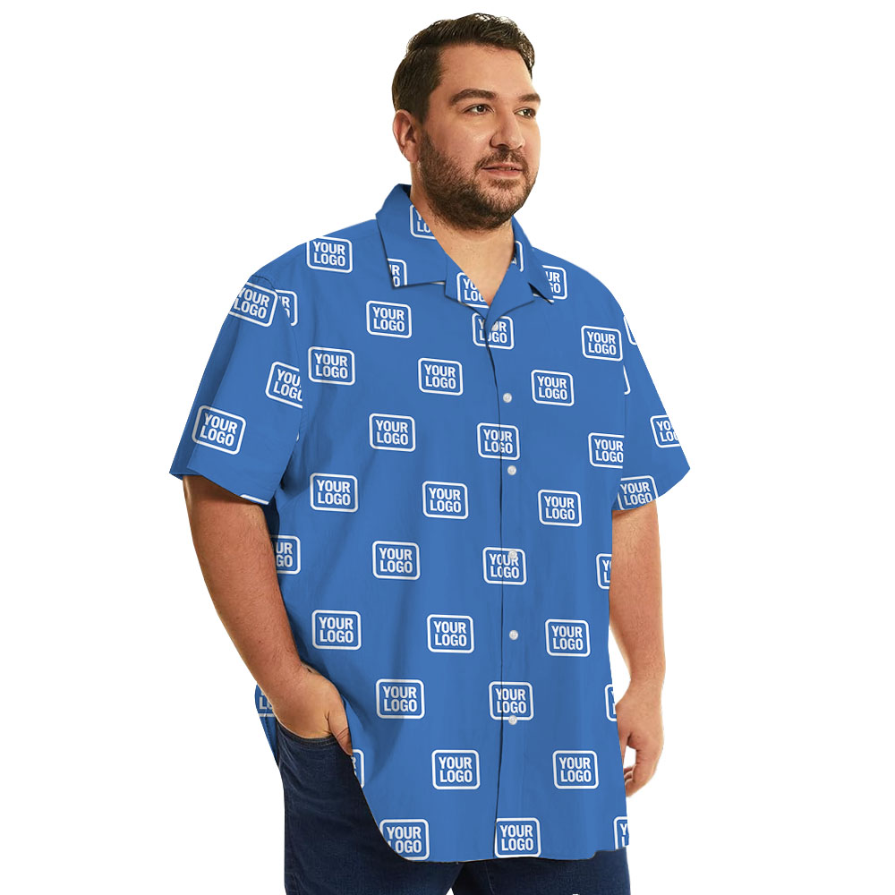 [9 Colors] Custom Multiple Logos Hawaiian Shirts For Group