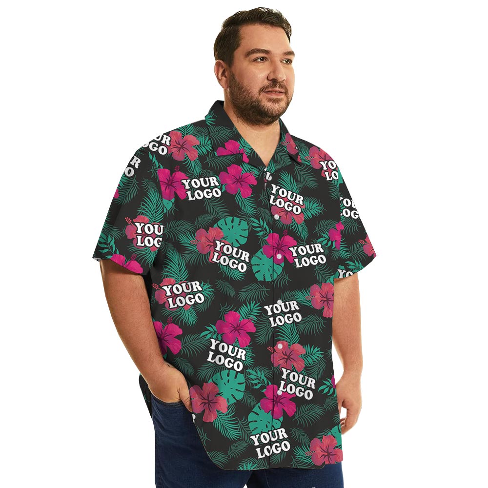 Hibiscus Tropical Plus Size Hawaii Shirt With Team Logo