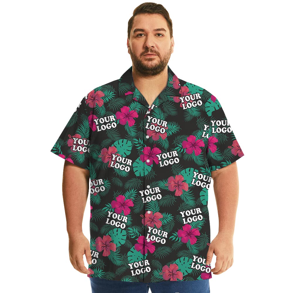 Hibiscus Tropical Plus Size Hawaii Shirt With Team Logo