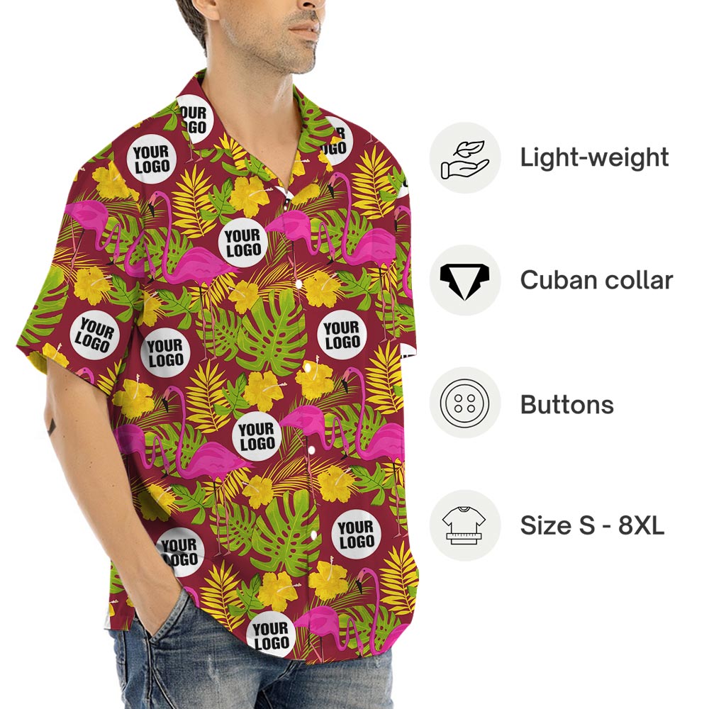 Custom Logo Flamingo Hawaii Shirt Plus Size